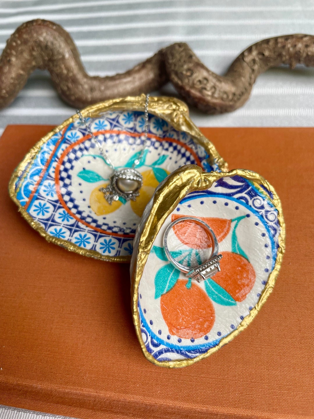 Capri Shells Italian Amalfi Coast Shell Trinket Dish, Italy Capri Ring Dish ...