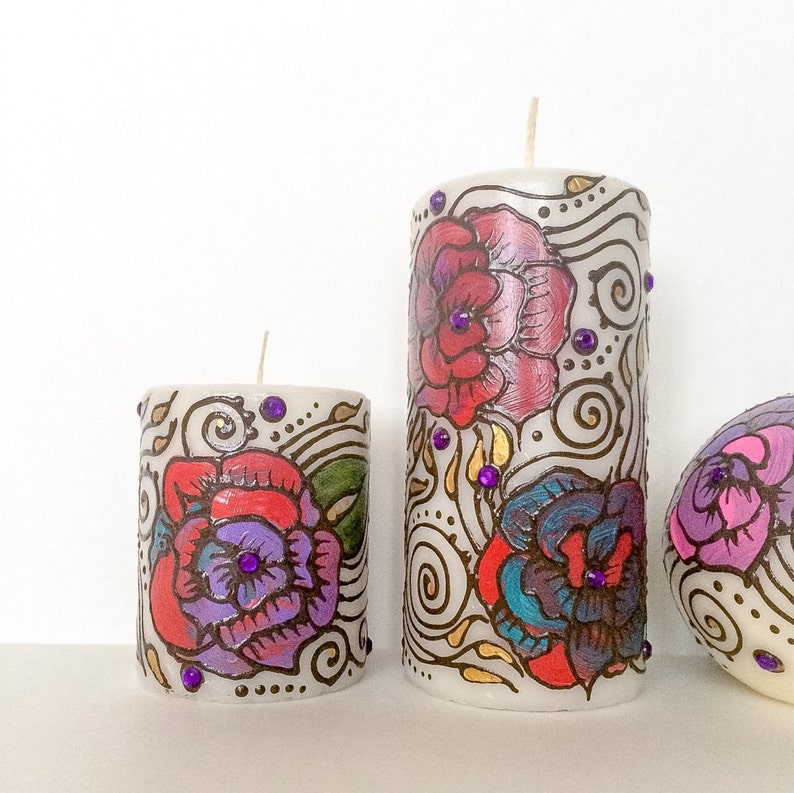 Custom Candles Gift Set Decorative Candles Unique Candles Etsy