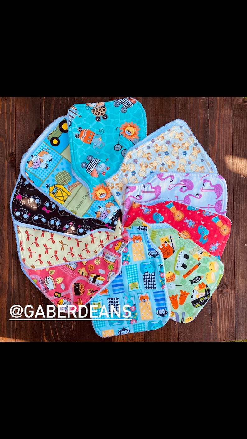 Baby Animals Handmade Baby Burp Cloths