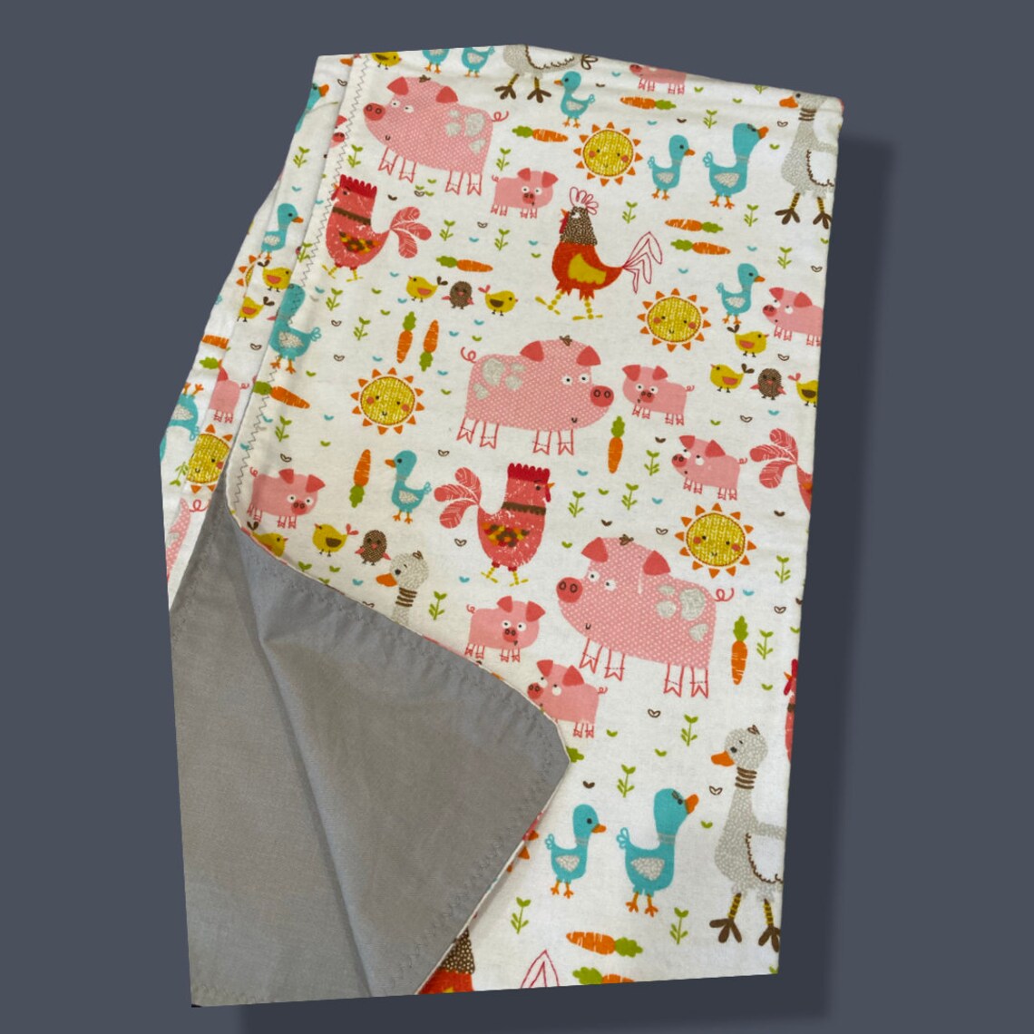 Baby Farm Animals Cotton Blanket Handmade Baby Blankets Etsy