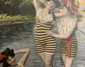 Postcards of Bathing Beauties from the early 1900s