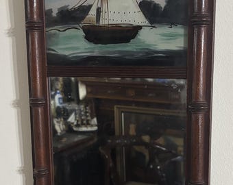 A Primitive Federal Mirror with a Nautical Theme