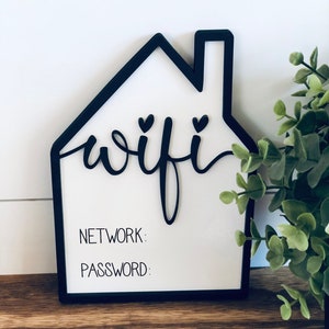 WiFi Network/Password Farmhouse Home Decor Sign