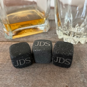 Set of 3 Whisky Stones. Beverage stones. Bar accessories. Whiskey cubes.