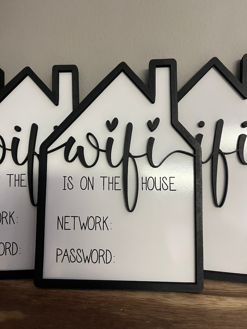 Wifi Network/password Farmhouse Home Decor Sign - Etsy