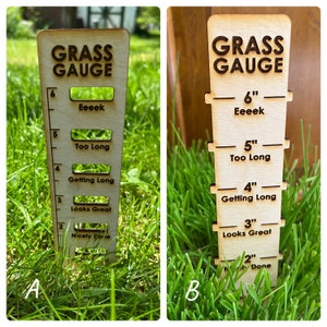 Grass Gauge. Funny Grass Marker. Fathers Day Gift. Dad Jokes. Mower.