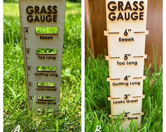 Grass Gauge. Funny Grass Marker. Fathers Day Gift. Dad Jokes. Mower.