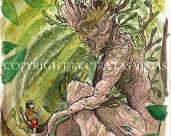 FANGORN, high-quality print 18x24cm (can be embellished with GOLDEN DETAILS)