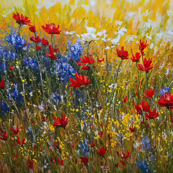 Fields of Color: Abstract Realism. (20 in x 20 in / 50.8 cm x 50.8 cm)