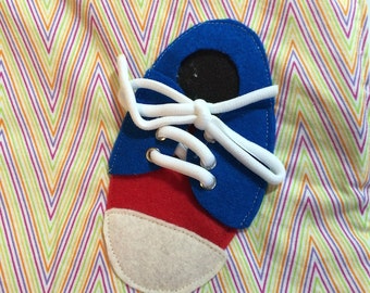 Shoe Lace Quiet Book Page PDF Pattern  PDF | Quiet Book | Felt Busy Book | Toddler book | Activity Book | Fabric quiet book