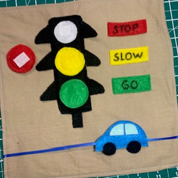 Traffic Lights Toddler Quiet Book Page PDF Pattern Quiet Book