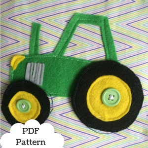 Tractor Quiet Book Page PDF Pattern |  PDF | Quiet Book | Felt Busy Book | Toddler book | Activity Book | Fabric quiet book