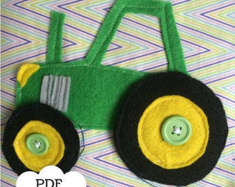 Tractor Quiet Book Page PDF Pattern |  PDF | Quiet Book | Felt Busy Book | Toddler book | Activity Book | Fabric quiet book