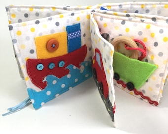 Gift for baby |Baby sensory book pattern: Things that go |Baby sensory book | Quiet book pattern| Sensory Book | Quiet book