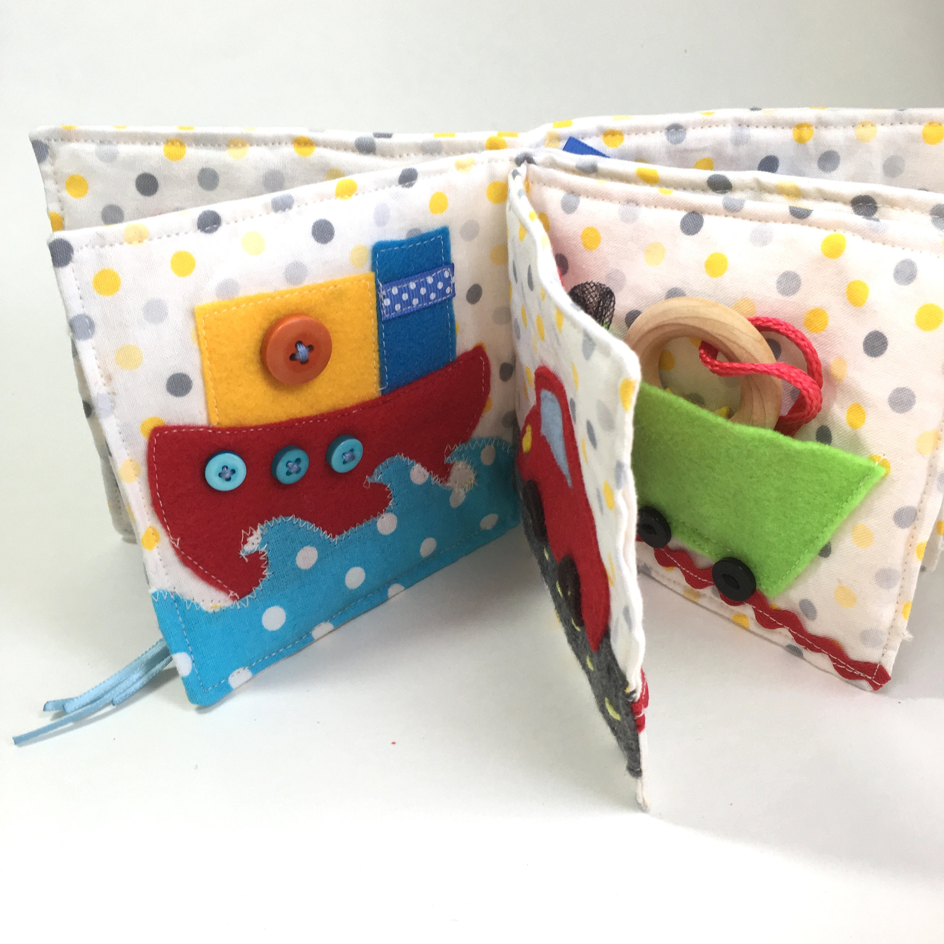 Baby sensory book pattern Things that go Baby sensory book Etsy