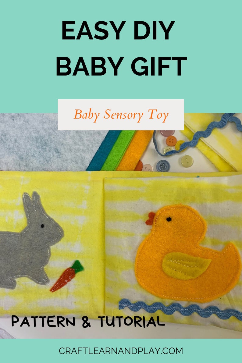 Sensory Book Gift for Baby Tutorial Easy DIY Gift for Baby Baby Sensory