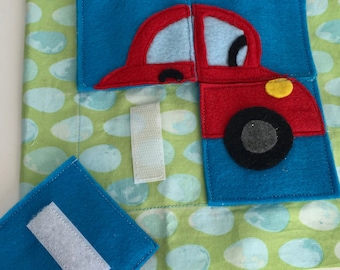 Quiet Book Sewing Pattern Car Puzzle Quiet Book Page PDF Pattern