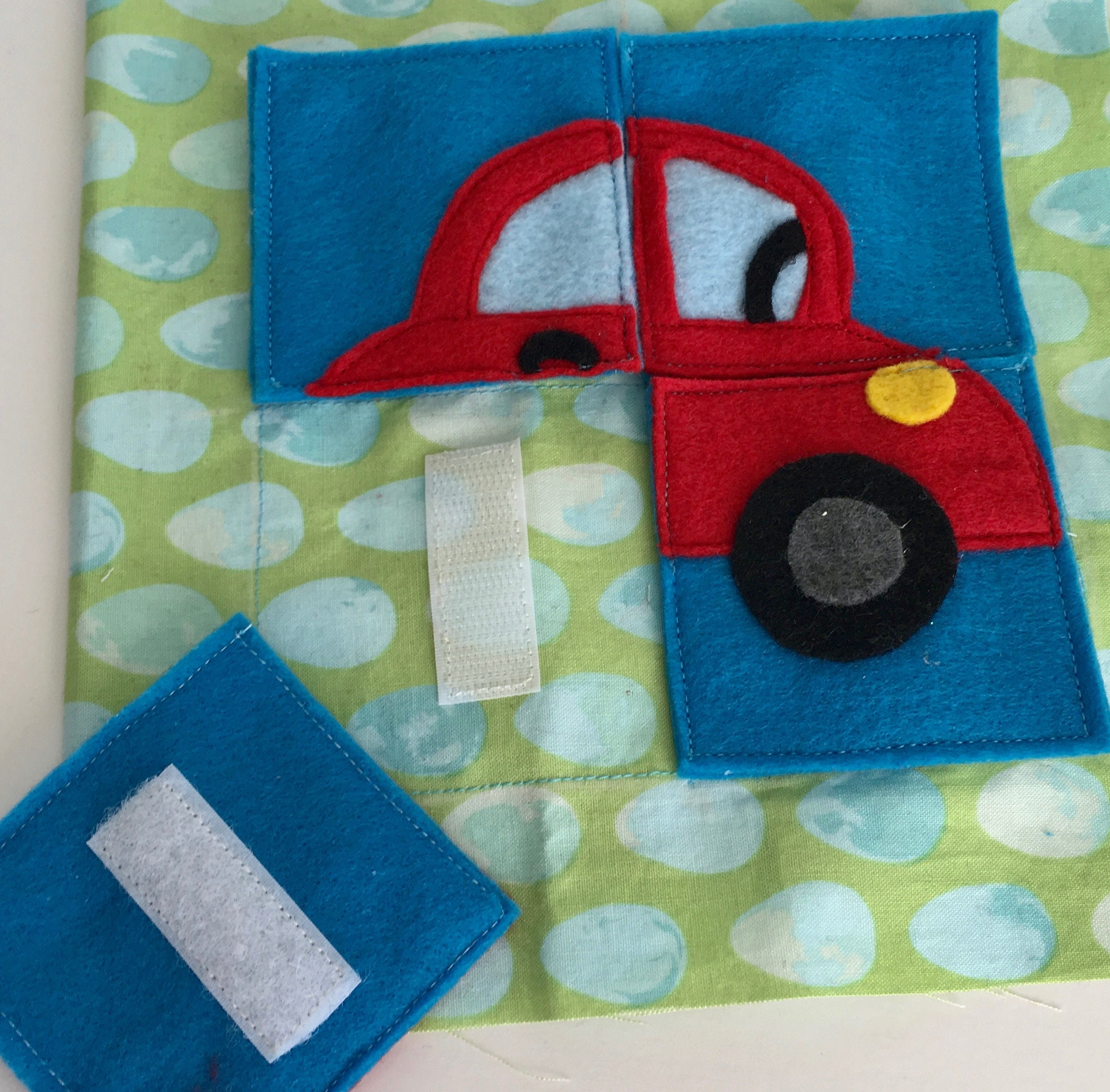 Car Puzzle Quiet Book Page PDF Pattern/Sewing Pattern ...
