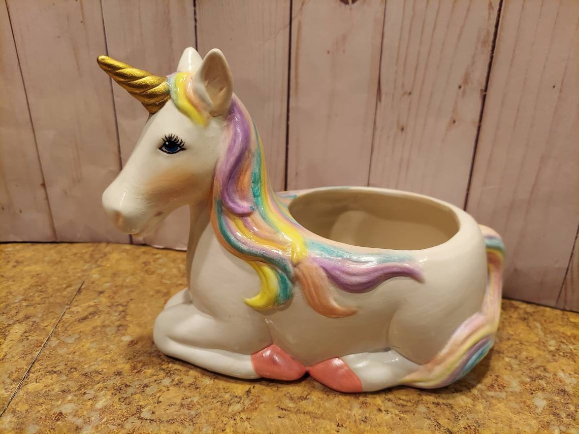 Unicorn container dish candy dish jewelry dish planter Etsy