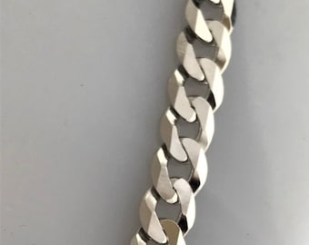 HBSSTHCKCHNMEN520 - Para HIM - 5 mm de espesor, italiano, plata de ley, pulido de rodio, estilo bordillo, cadena lista para usar de 20"