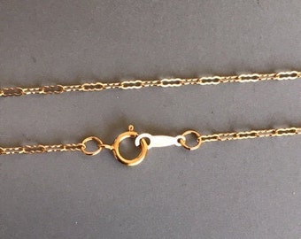 HBVMKRINK16CHN - Precioso, ligero, krinkle estampado 14K vermeil 925 plata, 1,4 mm. cadena lista para usar.