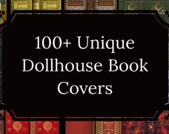 Dollhouse printable multicolor antique books for library 100+ book covers 1:12 DOWNLOAD