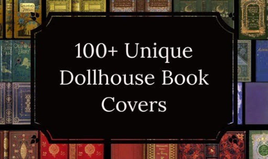 Dollhouse Printable Multicolor Antique Books for Library 100+ Book ...