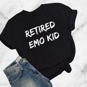 Gepensioneerd Emo Goth Punk Kid zwart volwassen shirt