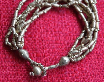 Multi-strand nickel beaded bracelet