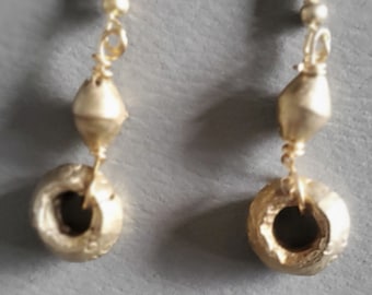 Dangling Brass Traditional Earrings