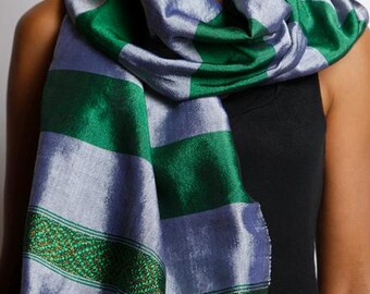 Green and Grey Exquiste Scarf