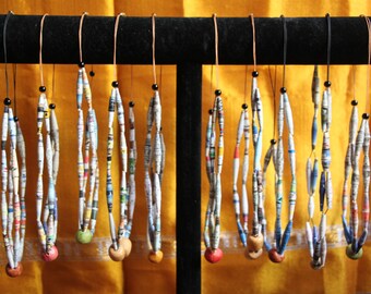 Paper bead necklaces made by Deaf Ethiopian Children