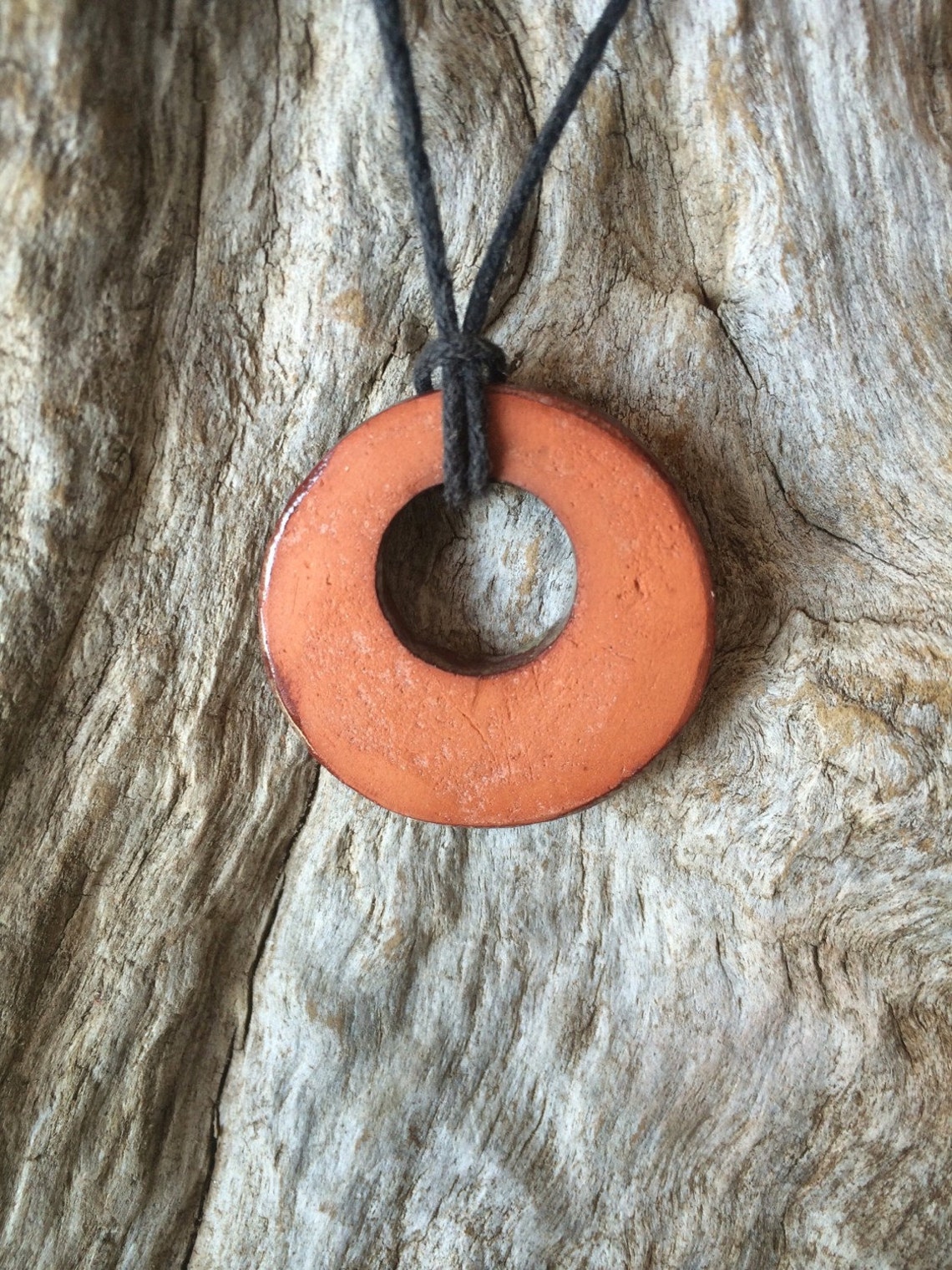 Diffuser necklace made from natural terra cotta clay with Etsy