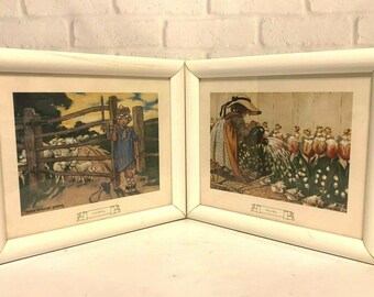 Garden Grow Mary Contrary Storage Child Room Decor Vintage Tin Box Nursery Rhyme by Horner Boy Blue Made in England GREAT CONDITION