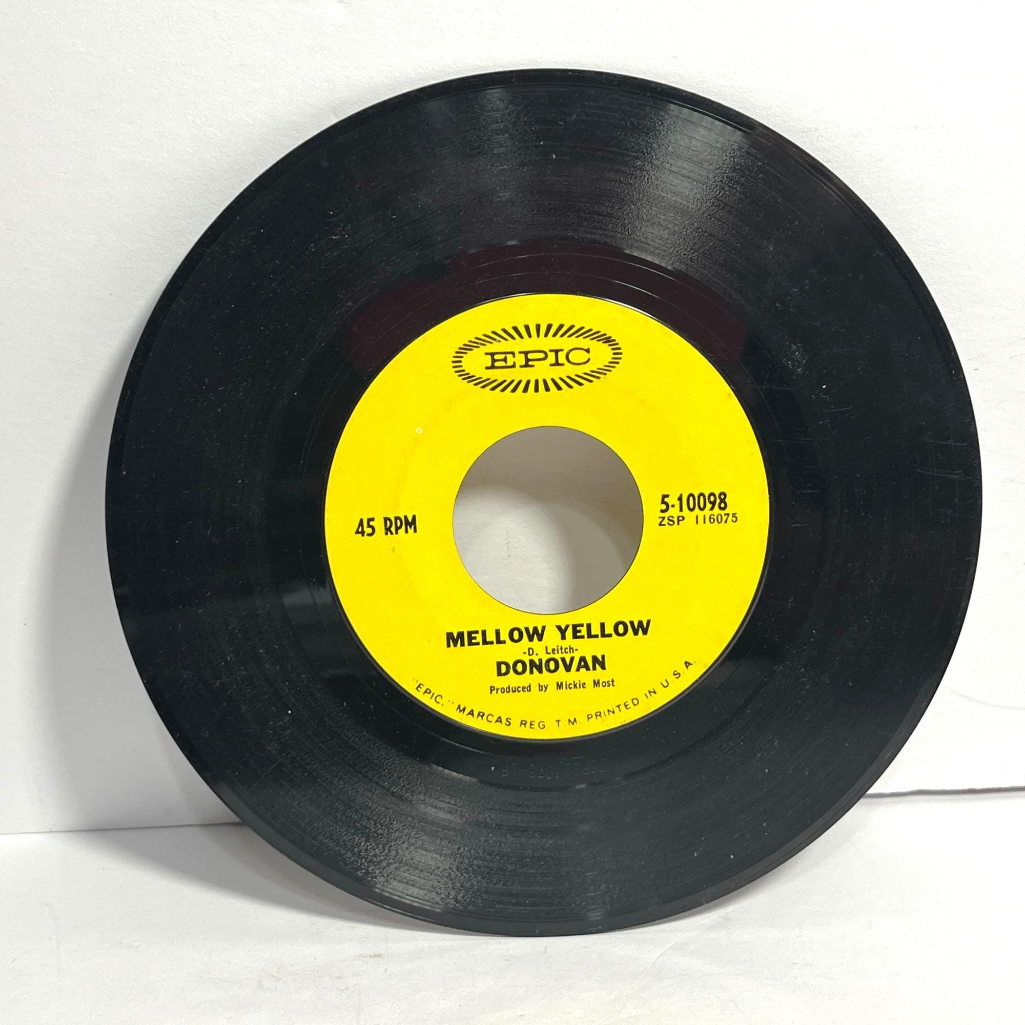 Donovan Mellow Yellow 45 RPM Vinyl Record 1966 - Etsy