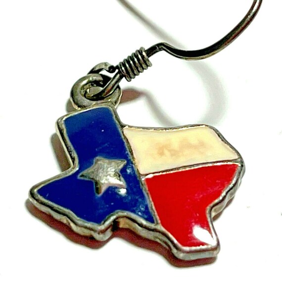 Texas Enamel Hook Dangle Earrings - image 3