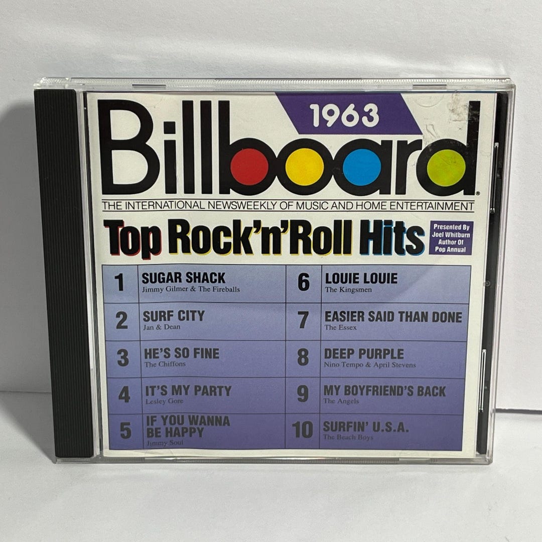 Billboard Top Rock N Roll Hits 1963 CD Album - Etsy