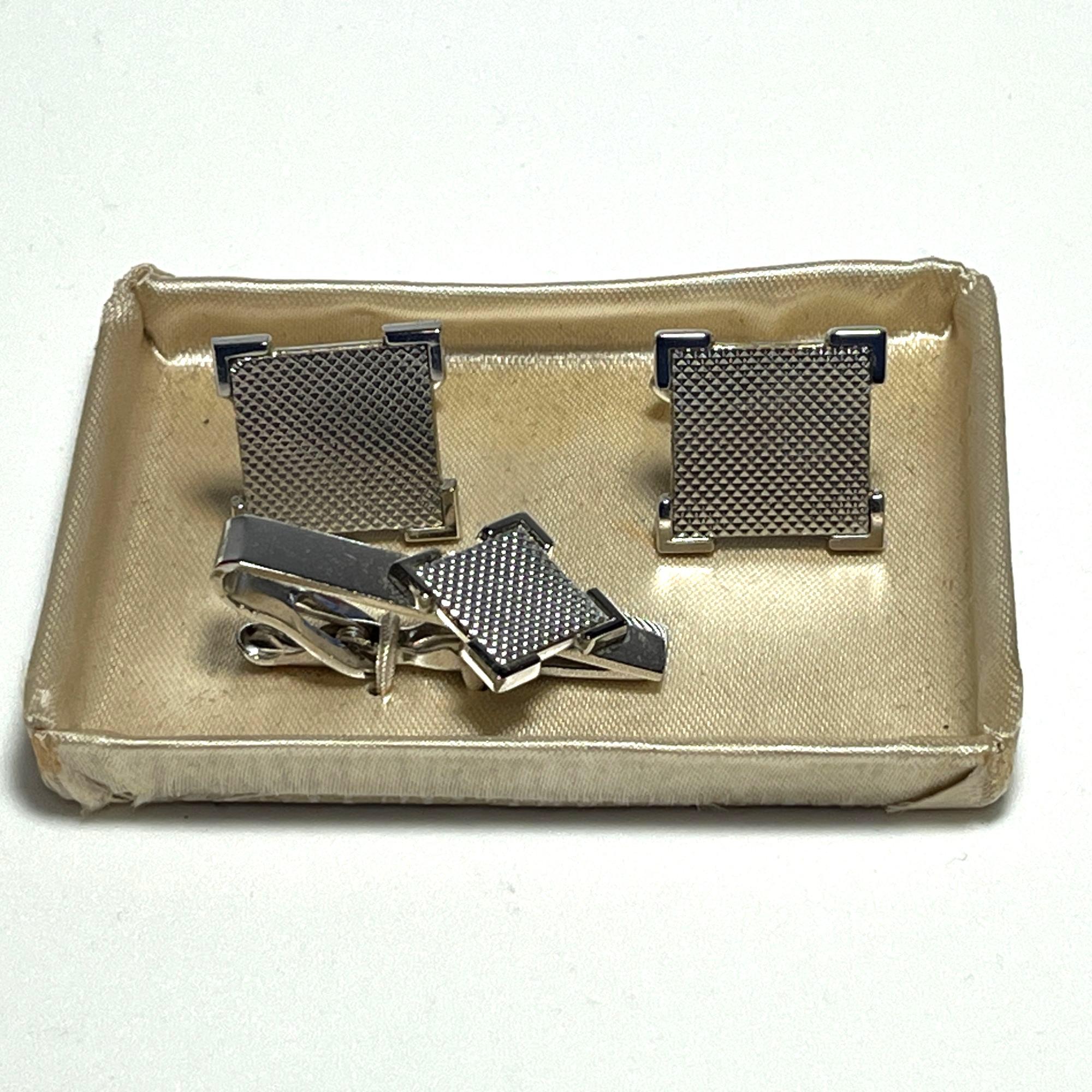 Boutons De Manchette Vintage Swank - Argent Satiné Poli - Pour Smoking Et Tenue Formelle