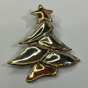 クリスマスツリーのメタルラペルピンブローチペンダント