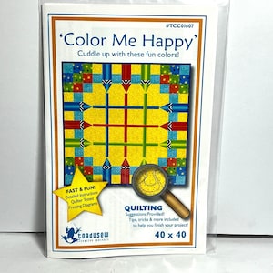 Color Me Happy Quilting Pattern By Toadusew