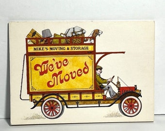 Vintage Current We’ve Moved Announcement Postcards Moving Truck NINE Cards