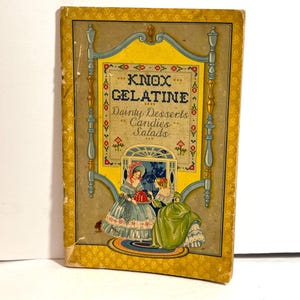 Knox Gelatine Vintage 1928 Cookbook Dainty Desserts Candies Salads Recipes
