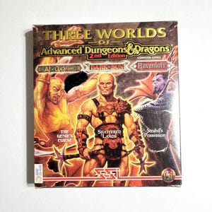 Three Worlds Of Advanced Dungeons Dragons 2nd Edition PC Game Big Box Set By SSI