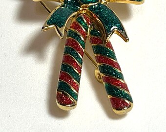 Broche de nœud en forme de canne à sucre | Accessoire festif pour les fêtes de fin d'année | Flying Tiger Copenhagen