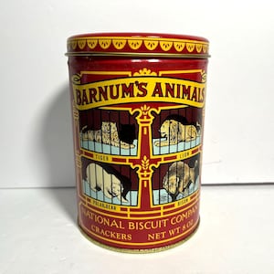 Barnums Animals Vintage Biscuit Tin Canister Nabisco 1914 Replica