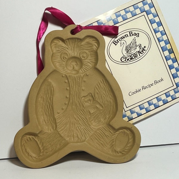 Brown Bag Cookie Art Mold Teddy Bear 1984