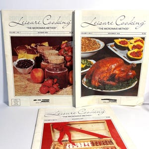 Vintage Leisure Cooking The Microwave Method" Magazines 1978 3 Issues