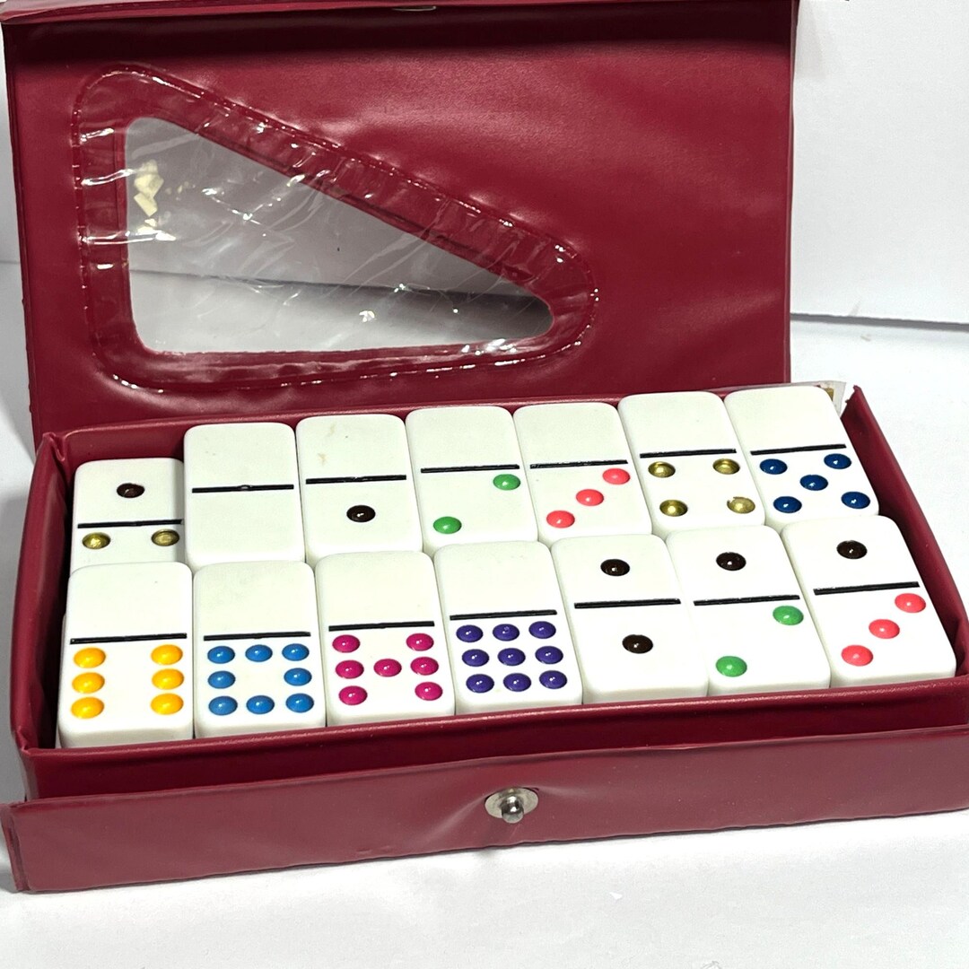 Double Nine Standard Dominoes Set of 55 With Red Carry Case - Etsy ...