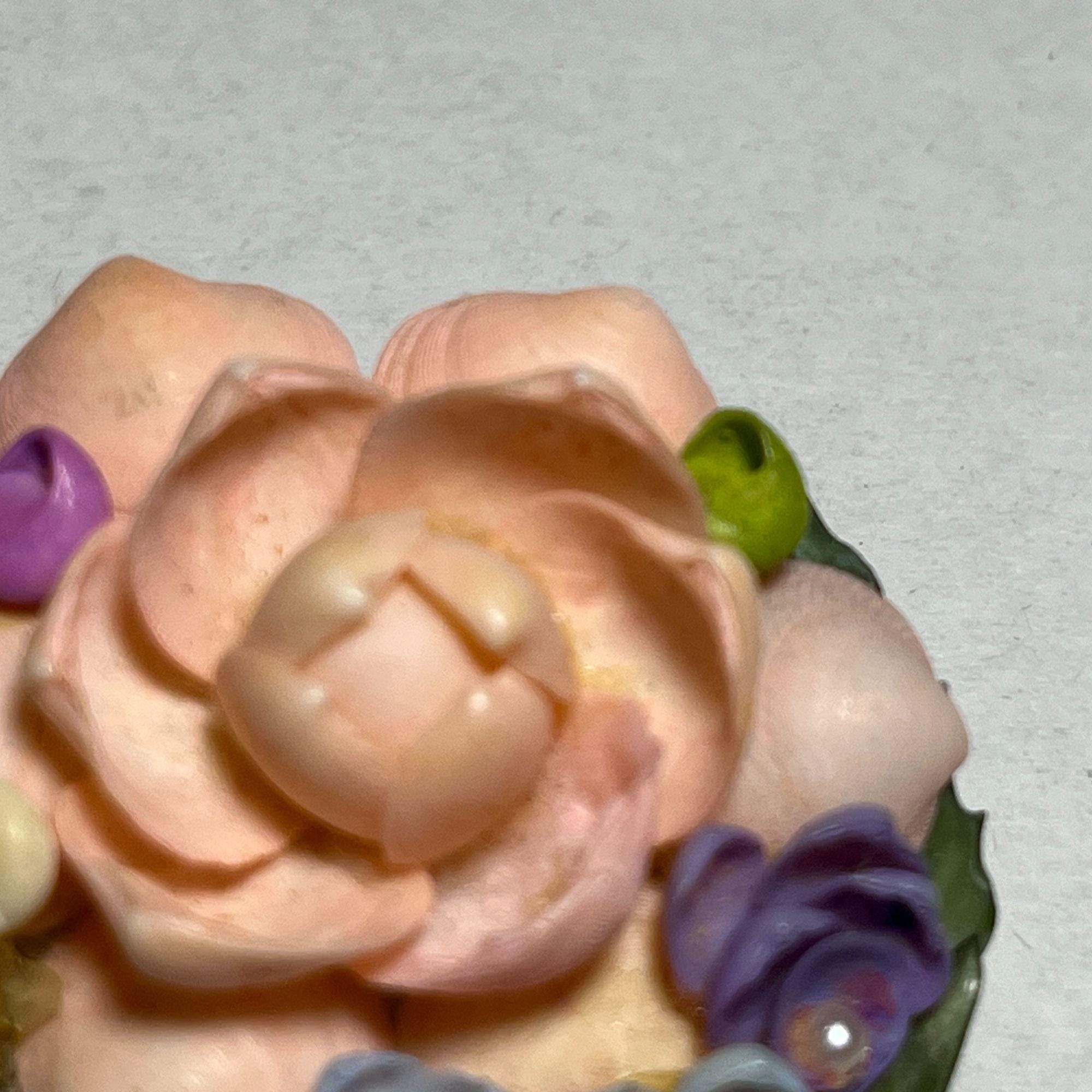Broche Florale Années 70 – Nacre, Coquillages, Perles Baroques, Métal Blanc, Occasion