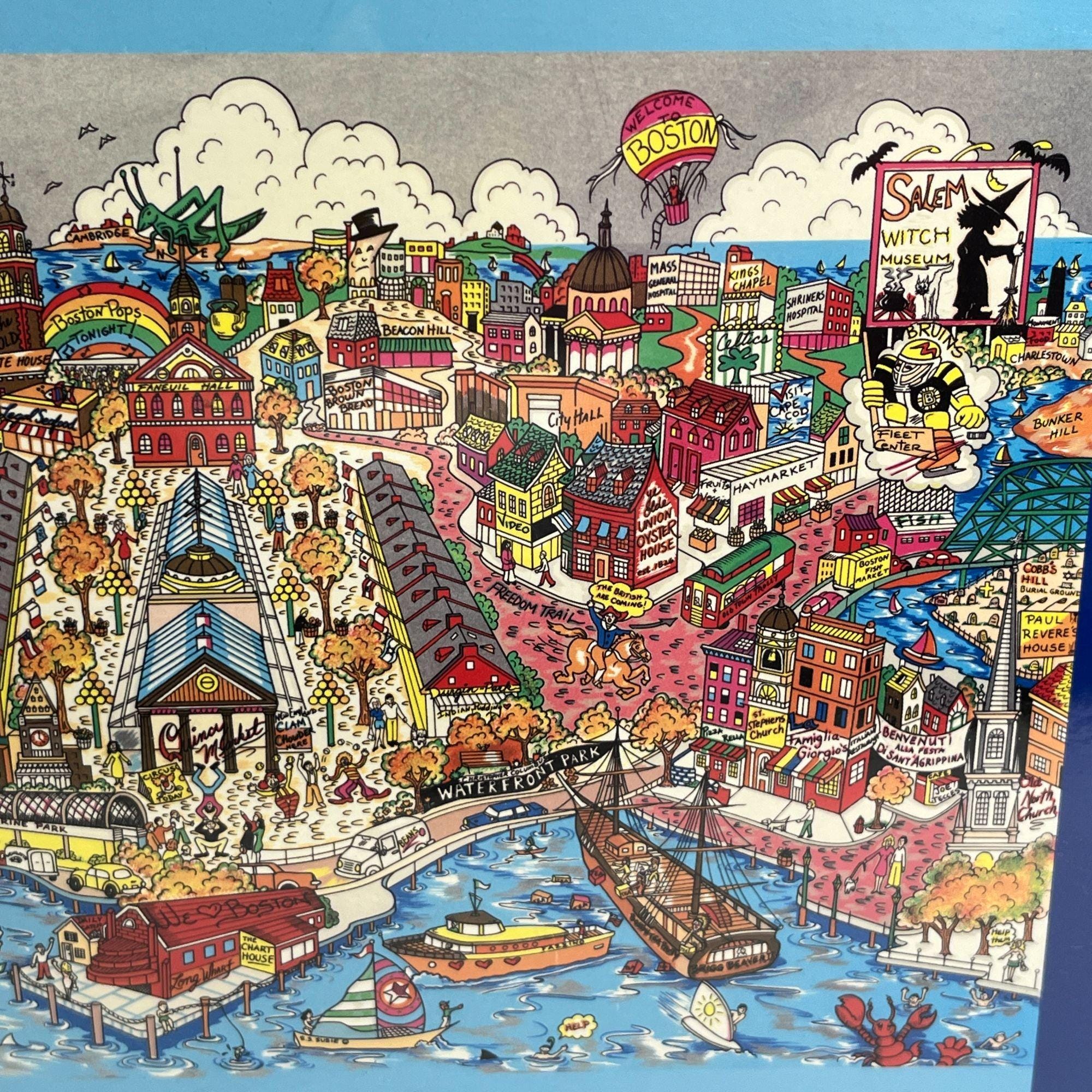 新品未開封 プレミア CHARLES FAZZINO 2000ピースパズル Charles Fazzino 2000 Piece Puzzle Historically Boston New